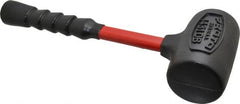 Proto - 64 oz Head 2-5/8" Face Diam Urethane Dead Blow Hammer - 14-3/8" OAL, Fiberglass Handle - Exact Tooling