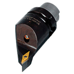 Iscar - Right Hand Cut, Size HSK A63, VBMT & VC.. Insert Compatiblity, Internal or External Modular Turning & Profiling Cutting Unit Head - 25mm Ctr to Cutting Edge, 110mm Head Length, Through Coolant, Series Isoturn - Exact Tooling