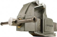 Wilton - 4" Jaw Width, 4" Opening Capacity, 2-1/4" Throat Depth, Steel Swivel Bench Vise - Bolt Down Base Attachment - Exact Tooling