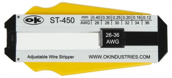 Jonard Tools - 36 to 26 AWG Capacity Precision Wire Stripper - Polycarbonate Handle - Exact Tooling
