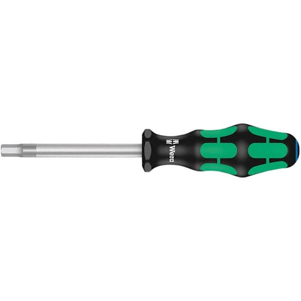 Wera - 6mm Standard Hex Driver - 80mm Blade Length, Ergonomic Cushion Grip Handle, 185mm OAL - Exact Tooling