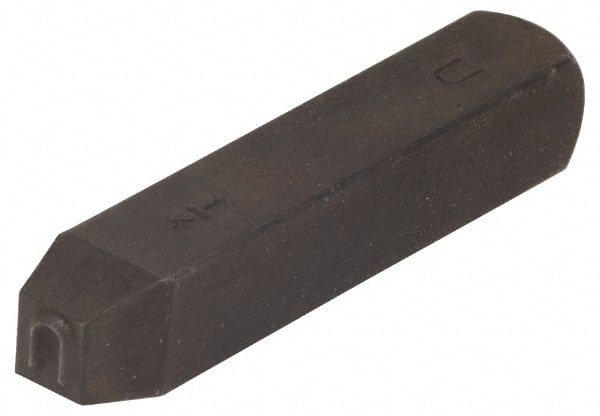 Made in USA - 3/16" Character Size, U Character, Heavy Duty Individual Steel Stamp - Steel, Letter - Exact Tooling