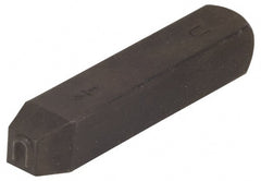Made in USA - 3/16" Character Size, U Character, Heavy Duty Individual Steel Stamp - Steel, Letter - Exact Tooling