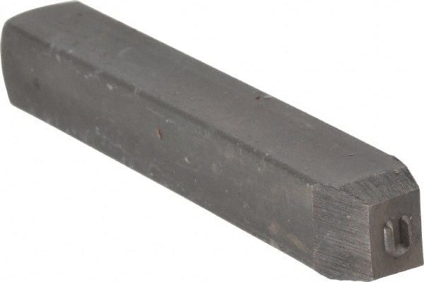 Made in USA - 1/8" Character Size, U Character, Heavy Duty Individual Steel Stamp - Steel, Letter - Exact Tooling
