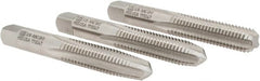Union Butterfield - 3/8-16 UNC, 4 Flute, Bottoming, Plug & Taper, Bright Finish, High Speed Steel Tap Set - Right Hand Cut, 2-15/16" OAL, 1-1/4" Thread Length, 2B; 3B Class of Fit, Series 1500 - Exact Tooling