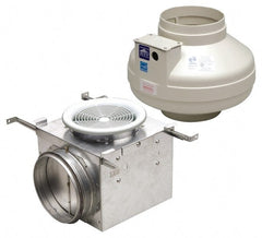 Fantech - 6" Blade, Direct Drive, 0.082 hp, 190 CFM, Totally Enclosed Exhaust Fan - 6" Opening Height x 8" Opening Width, 8" Deep, 5/16" Projection, 115 Volt, Single Phase - Exact Tooling