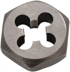 Union Butterfield - 9/16-12 UNC Thread, 1-1/16" Hex, Right Hand Thread, Hex Rethreading Die - Chromium Steel, 1/2" Thick, Series 2025 - Exact Tooling