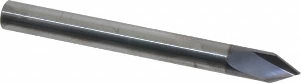 Niagara Cutter - 1/4" Diam 2 Flute Single End Solid Carbide Chamfer Mill - Exact Tooling