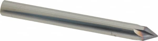Niagara Cutter - 1/4" Diam 4 Flute Single End Solid Carbide Chamfer Mill - Exact Tooling