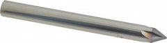 Niagara Cutter - 1/4" Diam 4 Flute Single End Solid Carbide Chamfer Mill - Exact Tooling