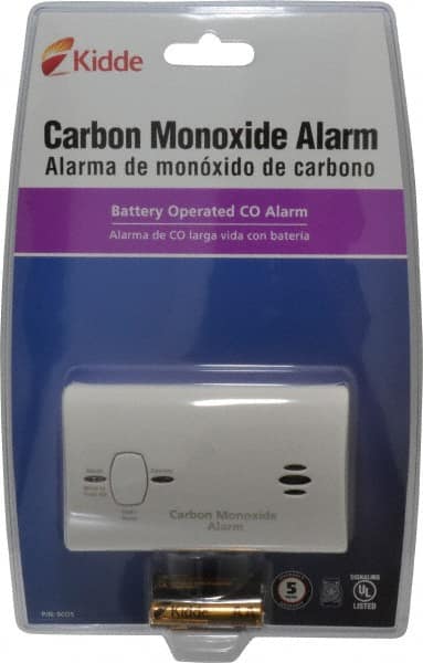 Kidde - CO Alarm - 85 dB Decibel Rating, AA Battery Included, Wall or Ceiling Mount, Electrochemical Sensor - Exact Tooling