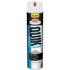 Krylon - 25 fl oz White Marking Paint - 35 to 71 Sq Ft Coverage, Water-Based Formula - Exact Tooling