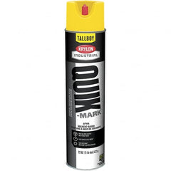 Krylon - 25 fl oz Yellow Marking Paint - 35 to 71 Sq Ft Coverage, Solvent-Based Formula - Exact Tooling