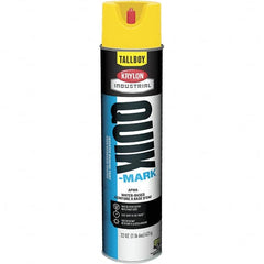 Krylon - 25 fl oz Yellow Marking Paint - 35 to 71 Sq Ft Coverage, Water-Based Formula - Exact Tooling