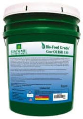 Renewable Lubricants - 5 Gal Pail, Mineral Gear Oil - 6°F to 250°F, 131 St Viscosity at 40°C, 20 St Viscosity at 100°C, ISO 150 - Exact Tooling