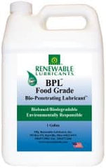 Renewable Lubricants - 1 Gal Bottle Thin Oily Film Penetrant/Lubricant - 0°F to 280°F, Food Grade - Exact Tooling