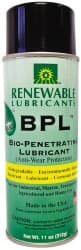 Renewable Lubricants - 11 oz Aerosol Thin Oily Film Penetrant/Lubricant - -22°F to 295°F - Exact Tooling