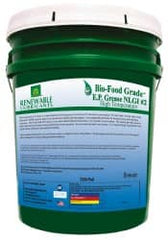 Renewable Lubricants - 35 Lb Pail Biobased Extreme Pressure Grease - White, Extreme Pressure, Food Grade & High Temperature, 590°F Max Temp, NLGIG 2, - Exact Tooling
