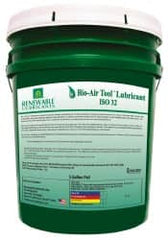 Renewable Lubricants - 5 Gal Pail, ISO 32, Air Tool Oil - -22°F to 250°, 29.33 Viscosity (cSt) at 40°C, 7.34 Viscosity (cSt) at 100°C, Series Bio-Air - Exact Tooling