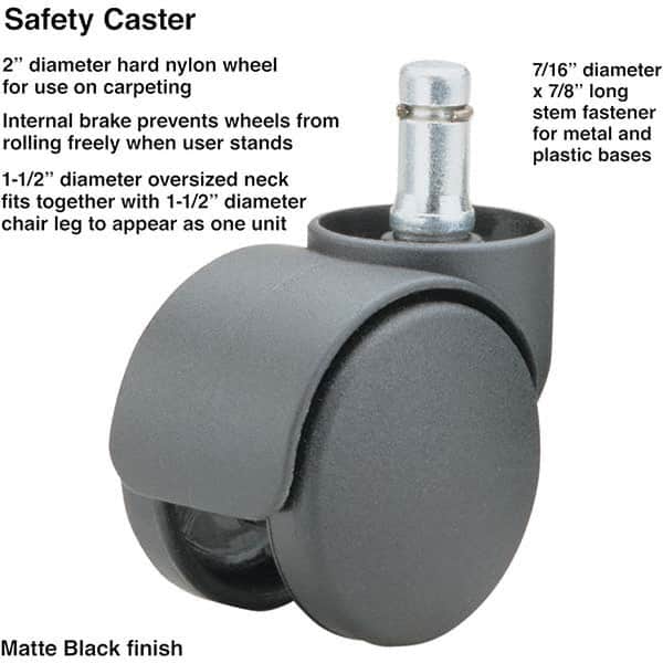 Master Caster - Cushions, Casters & Chair Accessories Type: Caster Set For Use With: Office and Home Furniture - Exact Tooling