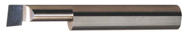 Accupro - 0.06" Min Bore Diam, 0.4" Max Bore Depth, 1/8 Shank Diam, Boring Bar - Left Hand Cut, Solid Carbide, Bright Finish - Exact Tooling