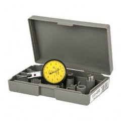 Mitutoyo - 0.2 mm Range, 0.002 mm Dial Graduation, Horizontal Dial Test Indicator - 1.5748 Inch Yellow Dial, 0-100-0 Dial Reading, Accurate to 0.003 Inch - Exact Tooling