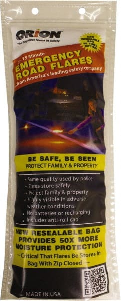 ORION Safety - 18 Piece, Road Flare Highway Safety Kit - Eighteen 15 Minute Flares - Exact Tooling