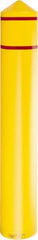 Eagle - 9-3/8" Wide x 9-3/8" Deep x 57" High, 8" Bumper Post Sleeve - Yellow, HDPE, 8 Lb, Smooth Surface - Exact Tooling