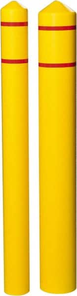 Eagle - 5-1/4" Wide x 5-1/4" Deep x 56" High, 4" Bumper Post Sleeve - Yellow, HDPE, 4 Lb, Smooth Surface - Exact Tooling