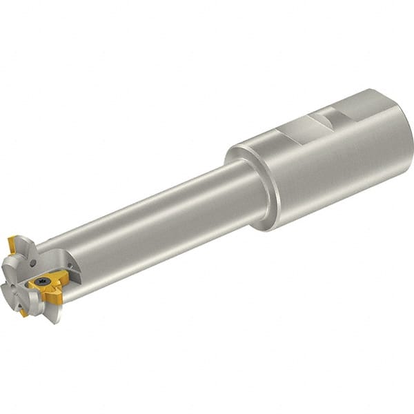 Vargus - 1.32" Cut Diam, 3-1/2" Max Depth of Cut, 1-1/4" Shank Diam, Internal/External Indexable Thread Mill - Insert Style 3LI, 3/8" Insert Size, 3 Inserts, Toolholder Style TM SC W, 6.22" OAL - Exact Tooling
