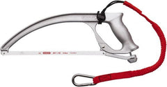 Stanley - 12" Tethered Hacksaw - 4" Throat Depth, Aluminum Handle, Ergonomically Designed D-Style Handle - Exact Tooling
