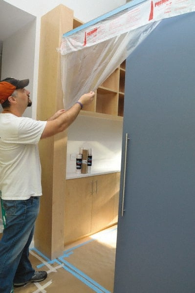 TRIMACO - Medium Weight HDPE Plastic Masking Film - 180' x 2', 0.00047" Thick, Translucent - Exact Tooling