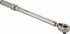 CDI - 1/2" Drive Micrometer Torque Wrench - 34 N/m to 197 N/m Torque, 19" OAL, 1.4 N/m Graduation, Pear Head - Exact Tooling