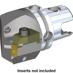 Kennametal - NU3L Insert, 45mm Head Length, Modular Grooving Cutting Unit Head - Right Hand Cut, System Size KM40, Through Coolant, Series Top Notch - Exact Tooling