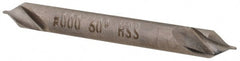 Hertel - #3/0 Plain Cut 60° Incl Angle High Speed Steel Combo Drill & Countersink - Exact Tooling