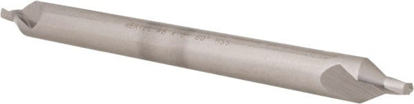 Hertel - #6 Plain Cut 60° Incl Angle High Speed Steel Combo Drill & Countersink - Exact Tooling