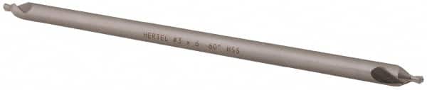 Hertel - #3 Plain Cut 60° Incl Angle High Speed Steel Combo Drill & Countersink - Exact Tooling