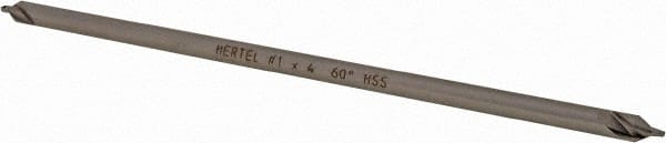 Hertel - #1 Plain Cut 60° Incl Angle High Speed Steel Combo Drill & Countersink - Exact Tooling