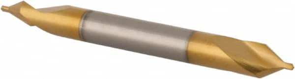 Hertel - #2/0 Plain Cut 60° Incl Angle High Speed Steel Combo Drill & Countersink - Exact Tooling