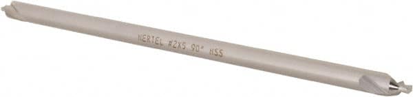 Hertel - #2 Plain Cut 90° Incl Angle High Speed Steel Combo Drill & Countersink - Exact Tooling