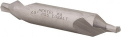 Hertel - #6 Plain Cut 60° Incl Angle Cobalt Combo Drill & Countersink - Exact Tooling