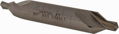 Hertel - #5 Plain Cut 60° Incl Angle Cobalt Combo Drill & Countersink - Exact Tooling