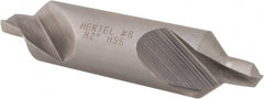 Hertel - #8 Plain Cut 82° Incl Angle High Speed Steel Combo Drill & Countersink - Exact Tooling