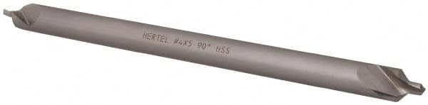 Hertel - #4 Plain Cut 90° Incl Angle High Speed Steel Combo Drill & Countersink - Exact Tooling