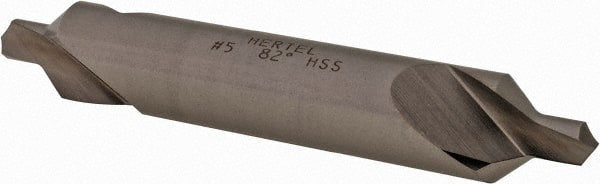 Hertel - #5 Plain Cut 82° Incl Angle High Speed Steel Combo Drill & Countersink - Exact Tooling