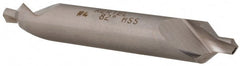 Hertel - #4 Plain Cut 82° Incl Angle High Speed Steel Combo Drill & Countersink - Exact Tooling