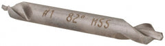 Hertel - #1 Plain Cut 82° Incl Angle High Speed Steel Combo Drill & Countersink - Exact Tooling