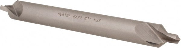 Hertel - #6 Plain Cut 82° Incl Angle High Speed Steel Combo Drill & Countersink - Exact Tooling