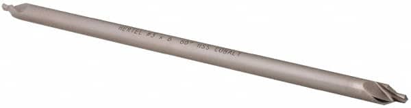 Hertel - #3 Plain Cut 60° Incl Angle Cobalt Combo Drill & Countersink - Exact Tooling