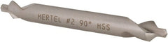 Hertel - #2 Plain Cut 90° Incl Angle High Speed Steel Combo Drill & Countersink - Exact Tooling